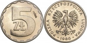 Collection - Nickel Probe Coins
POLSKA / POLAND / POLEN / PATTERN

PRL. PROBE / PATTERN Nickel 5 zlotych 1986 

Piękny, wyselekcjonowany egzempla...
