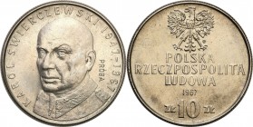 Collection - Nickel Probe Coins
POLSKA / POLAND / POLEN / PATTERN

PRL. PROBE / PATTERN Nickel 10 zlotych 1967 Karol Świerczewski 

Piękny, wysel...