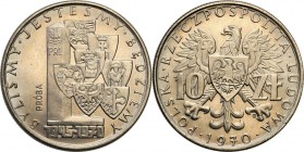 Collection - Nickel Probe Coins
POLSKA / POLAND / POLEN / PATTERN

PRL. PROBE / PATTERN Nickel 10 zlotych 1970 – Byliśmy Jesteśmy Będziemy 

Pięk...