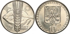 Collection - Nickel Probe Coins
POLSKA / POLAND / POLEN / PATTERN

PRL. PROBE / PATTERN Nickel 10 zlotych 1971 - FAO 

Piękny, wyselekcjonowany e...