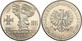 Collection - Nickel Probe Coins
POLSKA / POLAND / POLEN / PATTERN

PRL. PROBE / PATTERN Nickel 10 zlotych 1971 – Powstanie Śląskie 

Piękny, wyse...