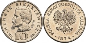 Collection - Nickel Probe Coins
POLSKA / POLAND / POLEN / PATTERN

PRL. PROBE / PATTERN Nickel 10 zlotych 1974 - Henryk Sienkiewicz 

Piękny, wys...