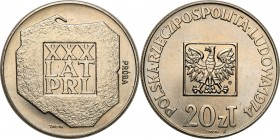 Collection - Nickel Probe Coins
POLSKA / POLAND / POLEN / PATTERN

PRL. PROBE / PATTERN Nickel 20 zlotych 1974 XXX lat PRL Mapa 

Piękny, wyselek...