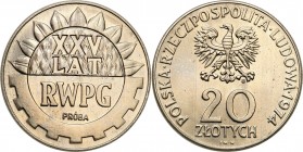 Collection - Nickel Probe Coins
POLSKA / POLAND / POLEN / PATTERN

PRL. PROBE / PATTERN Nickel 20 zlotych 1974 – XXV lat RWPG – napis wklęsły 

P...