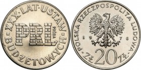 Collection - Nickel Probe Coins
POLSKA / POLAND / POLEN / PATTERN

PRL. PROBE / PATTERN Nickel 20 zlotych 1976 Ustawy Budżetowe 

Piękny egzempla...