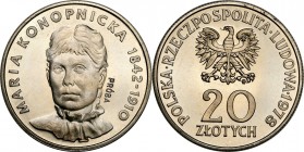 Collection - Nickel Probe Coins
POLSKA / POLAND / POLEN / PATTERN

PRL. PROBE / PATTERN Nickel 20 zlotych 1978 – Maria Konopnicka- mały orzeł 

P...