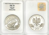 Polish collector coins after 1990
POLSKA / POLAND / POLEN / POLOGNE / POLSKO

III RP. 20 zlotych 1998 Ropucha PCG PR70 

Menniczy egzemplarz w sl...