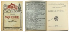 Numismatic literature
POLSKA / POLAND / POLEN / POLOGNE / POLSKO

Gumowski Marian „Zaczęło się od grosza”, 1933 Lviv 

Stron 42, 5 ilustracji w t...