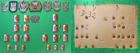 Decorations, Orders, Badges
POLSKA / POLAND / POLEN / POLSKO / RUSSIA / LVIV

PRL. set orłów i odznak Wzorowy Żołnierz, Marynarz, 32 pieces 

Zes...