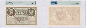 Polish banknotes
POLSKA / POLAND / POLEN / PAPER MONEY / BANKNOTE

1.000 Polish mark 1919 series III-B PMG 58 

Stempel BEZ WARTOŚCI na stronie g...