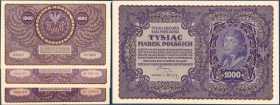 Polish banknotes
POLSKA / POLAND / POLEN / PAPER MONEY / BANKNOTE

1000 Polish mark 1919, set 3 banknotes 

Bardzo ładnie zachowane egzemplarze. ...