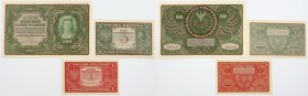 Polish banknotes
POLSKA / POLAND / POLEN / PAPER MONEY / BANKNOTE

1, 5, 500 Polish mark 1919, set 3 banknotes 

Wyśmienicie zachowane egzemplarz...