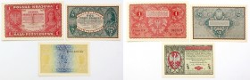 Polish banknotes
POLSKA / POLAND / POLEN / PAPER MONEY / BANKNOTE

1/2 Polish mark, 1 Polish mark 1917-1920, set 3 banknotes 

- 1/2 marki polski...