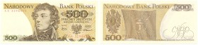 Polish banknotes
POLSKA / POLAND / POLEN / PAPER MONEY / BANKNOTE

500 zlotych 1974, series AA - RARE 

Rzadka i poszukiwana seria AD.Wyśmienicie...