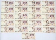 Polish banknotes
POLSKA / POLAND / POLEN / PAPER MONEY / BANKNOTE

PRL. 10 zlotych 1982, set 21 banknotes 

Wyśmienicie zachowane egzemplarze. Ka...