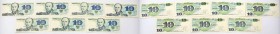 Polish banknotes
POLSKA / POLAND / POLEN / PAPER MONEY / BANKNOTE

10 zlotych 1982, set 7 pieces 

Pięknie zachowane banknoty, każdy inny. Rzadsz...