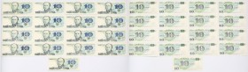 Polish banknotes
POLSKA / POLAND / POLEN / PAPER MONEY / BANKNOTE

PRL. 10 zlotych 1982, set 17 banknotes 

Wyśmienicie zachowane egzemplarze. Ka...