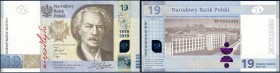 Polish banknotes
POLSKA / POLAND / POLEN / PAPER MONEY / BANKNOTE

Occasional banknote 19 zlotych 2019 series RP 100-lecie PWPW 

Idealnie zachow...