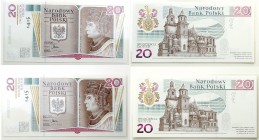 Polish banknotes
POLSKA / POLAND / POLEN / PAPER MONEY / BANKNOTE

20 zlotych 2015 series JD, 600 birthday anniversary Jana Długosza, set 2 pieces ...