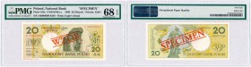 Polish banknotes
POLSKA / POLAND / POLEN / PAPER MONEY / BANKNOTE

PATTERN / SPECIMEN 20 zlotych 1990 series A PMG 68 EPQ 

Wysoka nota gradingow...
