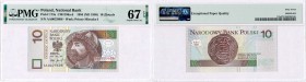 Polish banknotes
POLSKA / POLAND / POLEN / PAPER MONEY / BANKNOTE

10 zlotych 1994 series AA PMG 67 EPQ 

Banknot drukowany w Londynie. Rzadsza s...