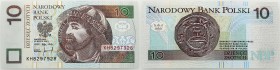 Polish banknotes
POLSKA / POLAND / POLEN / PAPER MONEY / BANKNOTE

10 zlotych 1994 series KH - RADAR 

Numeracja radarowa.&nbsp;Piękny stan zacho...