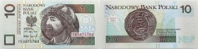 Polish banknotes
POLSKA / POLAND / POLEN / PAPER MONEY / BANKNOTE

10 zlotych 1994 series YE - RADAR 

Numeracja radarowa.Piękny stan zachowania....