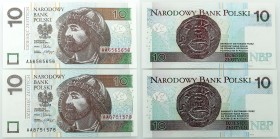 Polish banknotes
POLSKA / POLAND / POLEN / PAPER MONEY / BANKNOTE

10 zlotych 2012 series AA - RADAR, set 2 pieces 

Początkowa seria AA, dodatko...