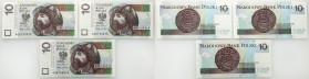 Polish banknotes
POLSKA / POLAND / POLEN / PAPER MONEY / BANKNOTE

10 zlotych 2012 series AO - RADAR, set 3 pieces 

Numeracja radarowa. Banknoty...