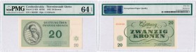 World Banknotes
POLSKA / POLAND / POLEN / PAPER MONEY / BANKNOTE

Czechoslovakia, Getto Terezin. 20 koron (Kronen) 1943 PMG 64 EPQ 

Idealnie zac...