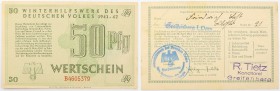 World Banknotes
POLSKA / POLAND / POLEN / PAPER MONEY / BANKNOTE

Deutschland, Winterhilfswerk - Winterhilfe fr das deutsche Volk. 50 Pfennige 1941...