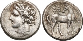 Ancient coins
RÖMISCHEN REPUBLIK / GRIECHISCHE MÜNZEN / BYZANZ / ANTIK / ANCIENT / ROME / GREECE

Greece, Carthage, Zeugitania. Shekel 280-260 B.C....