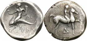 Ancient coins
RÖMISCHEN REPUBLIK / GRIECHISCHE MÜNZEN / BYZANZ / ANTIK / ANCIENT / ROME / GREECE

Greece, Calabria - Taranto. Stater 272-231 

Aw...