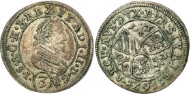 Austria
Austria, Ferdynand II (1619–1637). 3 krajcary 1628, Graz 

Zielonkawa patyna.Herinek 1084

Details: 1,81 g Ag 
Condition: 2 (EF)
