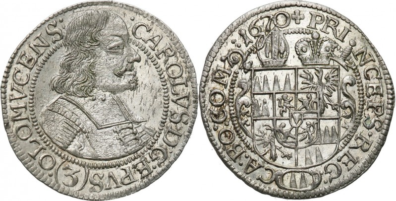 Austria
Austria, Ołomuniec. Karol II (1664-1695). 3 krajcary 1670, Kromieryż 
...