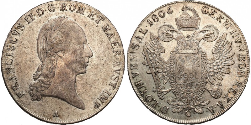 Austria
Austria. Francis I (1806-1835). Talar (Thaler) 1815 A, Vienna 

Delik...