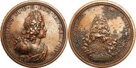 Austria
Charles III (later VI) of Habsburg, King of Spain and Naples, Emperor of Austria and King of Naples. Medal 1725, bronze 

Aw.: Popiersie Ka...