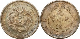 China
Chiny, Kwangtung. 20 cents (1890-1906) 

Kolorowa patyna. Pięknie zachowane.KM Y201

Details: 5,35 g Ag 
Condition: 2+ (EF+)