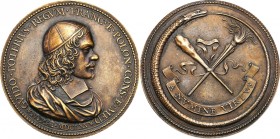 France
France. John II Casimir. Bronze medal 1665 Guido Poterius - the King's personal physician 

Aw.: Portret lekarza Guido Poterius w prawo i na...