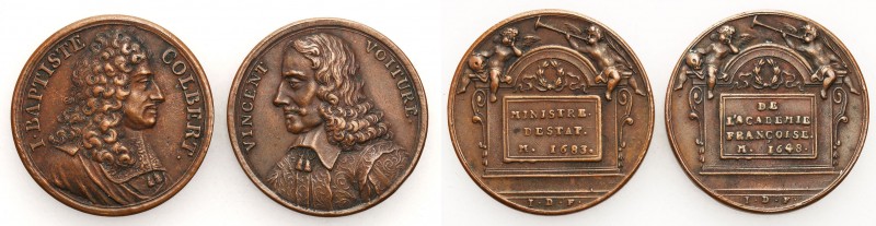 France
France. Bronze medals - Vincent Voiture 1648, Jean Baptiste Colbert 1683...