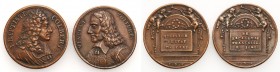 France
France. Bronze medals - Vincent Voiture 1648, Jean Baptiste Colbert 1683, set 2 pieces 

Ładnie zachowane.

Details: 28,5 mm
Condition: 2...