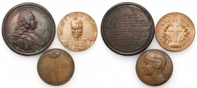 France
Europa, Francja. Medale, set 3 pieces, 

- Niemcy 1912 Medal, Lipsk Margareten Volksfest 18 maja 1912, 33 mm, 14,30 g brąz, stan 2-- Czarnog...