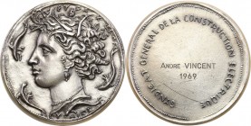 France
Francja. Medal 1969, Andre Vincent, 1969 - Ogólny Związek Budownictwa Elektrycznego – galwan 

Medal wykonany później metodą galwaniczną. Ki...