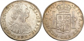 Mexico
Meksyk, Karol IV. 8 reali 1798 FM, Meksyk - ŁADNE 

Połysk, kolorowa patyna dodająca uroku.&nbsp;Moneta zazwyczaj spotykana w handlu, w stan...