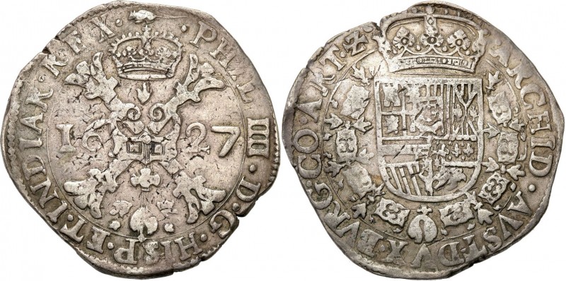 Netherlands
Niederlande hiszpańskie, Filip IV (1621-1665). Patagon 1627, Artois...