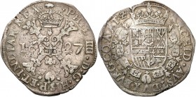 Netherlands
Niederlande hiszpańskie, Filip IV (1621-1665). Patagon 1627, Artois 

Ciemna patyna. Czytelny egzemplarz.Delmonte 298; Davenport 4466
...