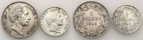 Germany
WORLD COINS / NIEMCY / GERMANY / DEUTSCHLAND

Germany/ Deutschland, Bayern. 1/2 guldena 1843, gulden 1848, Mnchen, set 2 coins 

Nominały...