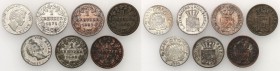 Germany
WORLD COINS / NIEMCY / GERMANY / DEUTSCHLAND

Germany/ Deutschland, Bayern. Krajcary 1828-1871, set 7 coins 

Monety w różnym stanie zach...
