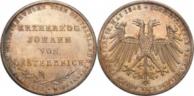 Germany
WORLD COINS / NIEMCY / GERMANY / DEUTSCHLAND

Germany/ Deutschland, Francfurt. 2 gulden 1848 

Moneta wybita z okazji wyboru Jana Austria...