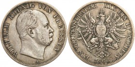 Germany
WORLD COINS / NIEMCY / GERMANY / DEUTSCHLAND

Germany/ Deutschland, Preuen. Wilhelm I. Talar (Thaler) 1866 A, Berlin 

Stara, ciemna paty...